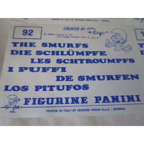 Peyo Smurf Stickers 1982 Italy by Edizioni Panini Six See Damage Note GUC - Picture 16 of 16